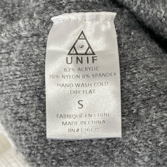 UNIF x Urban Outfitters Sweater Womens Small Gray Layered Thermal Pullover - Picture 3 of 9